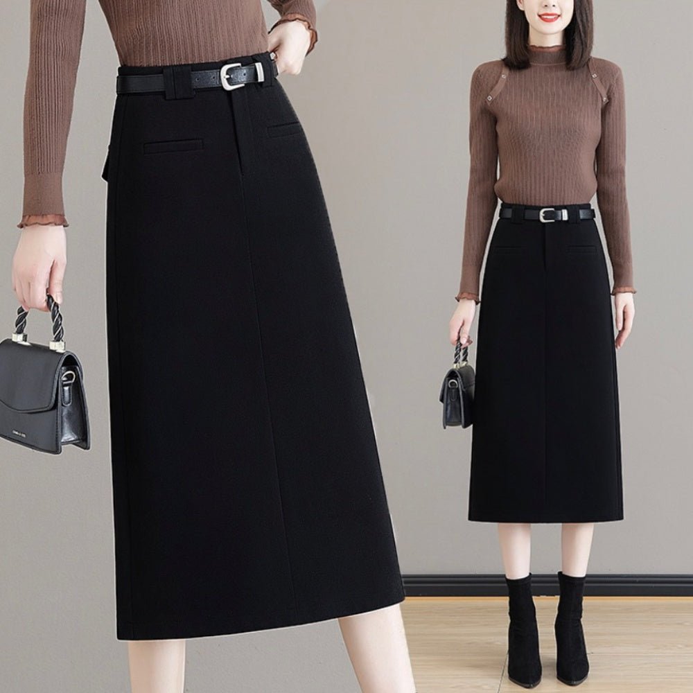 フロントポケットタイトスカート｜オフィスカジュアル レディース 通販【ミレジェネ】