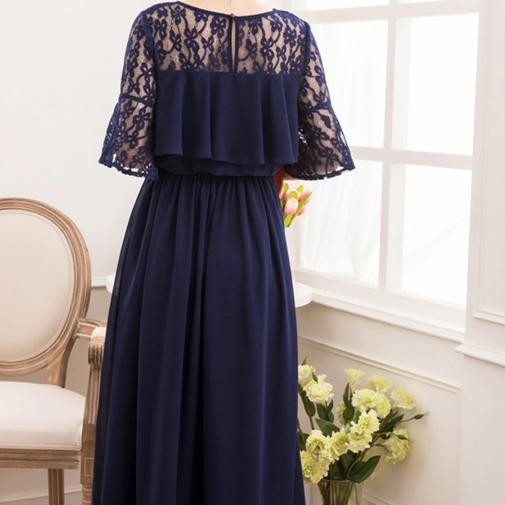 レース切り替えワンピース｜オフィスカジュアル レディース 通販【ミレジェネ】