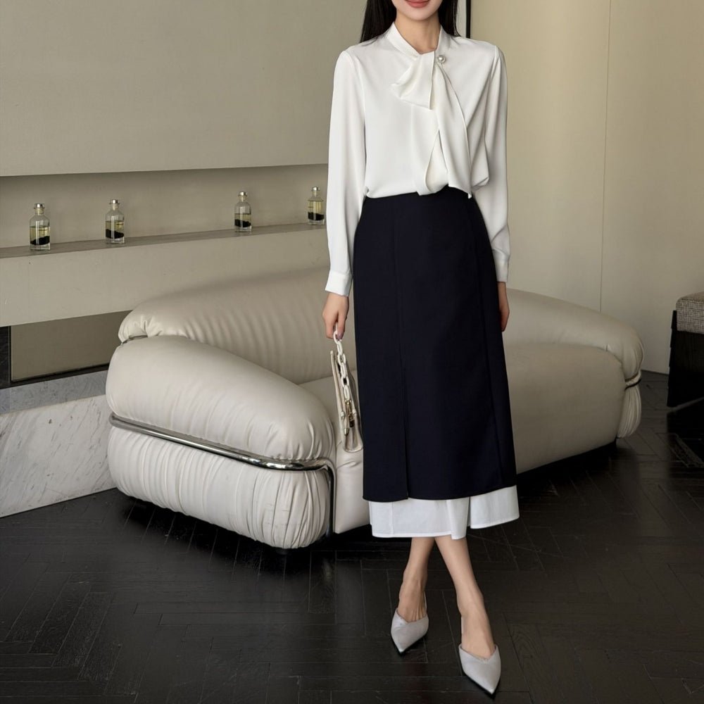 レイヤースリットミディスカート｜オフィスカジュアル レディース 通販【ミレジェネ】