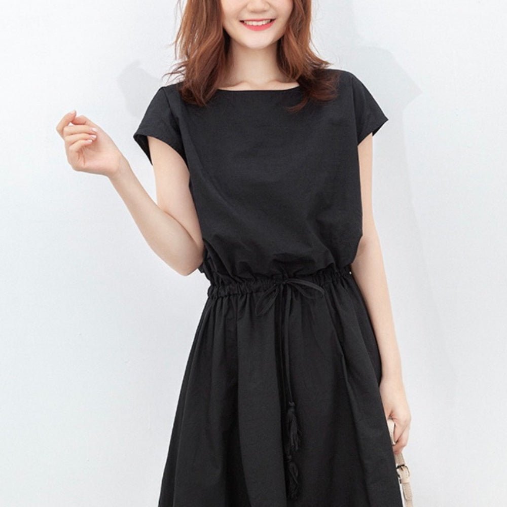 ウェストギャザースクエアネックワンピース｜オフィスカジュアル レディース 通販【ミレジェネ】