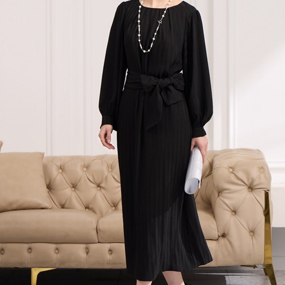 パフスリーブエレガントワンピース｜オフィスカジュアル レディース 通販【ミレジェネ】