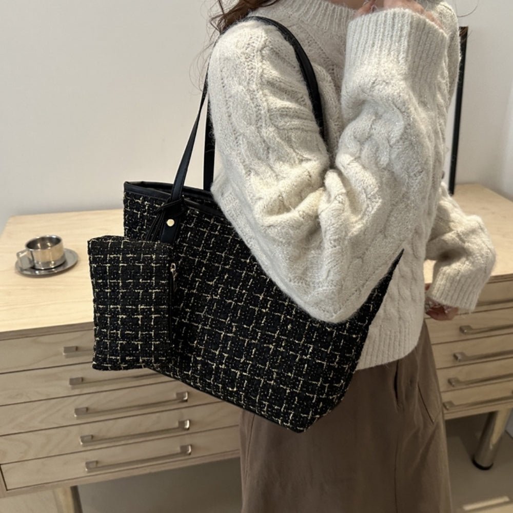 ツイードビッグトートバッグ｜オフィスカジュアル レディース 通販【ミレジェネ】