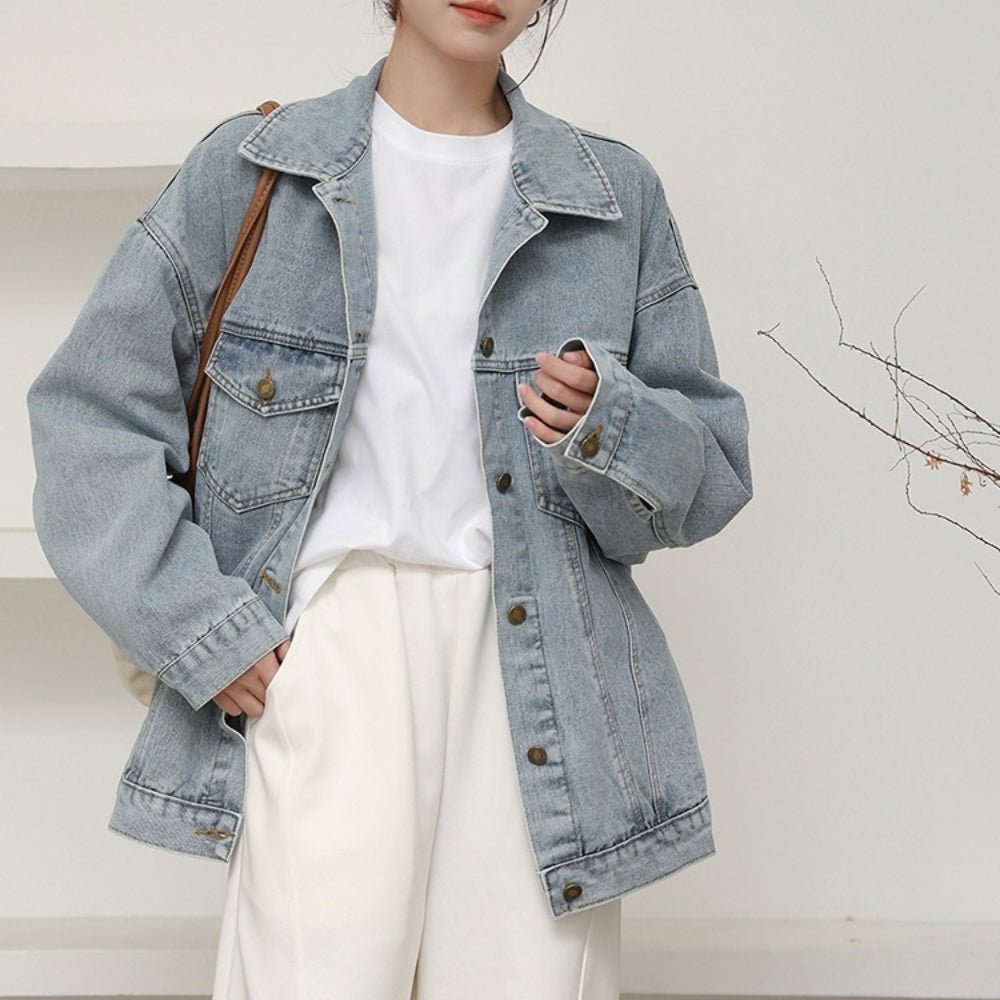 オーバーサイズデニムジャケット｜オフィスカジュアル レディース 通販【ミレジェネ】