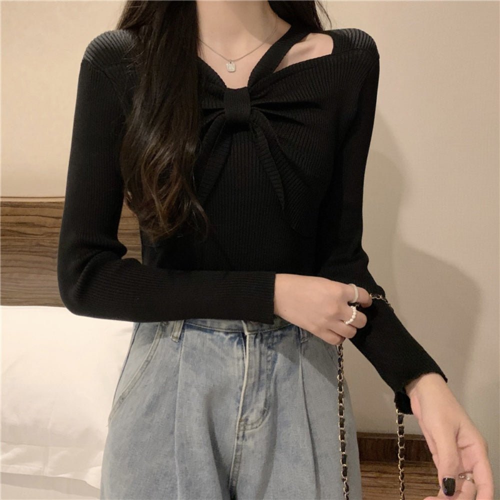 フロントリボンリブカットソー｜オフィスカジュアル レディース 通販【ミレジェネ】