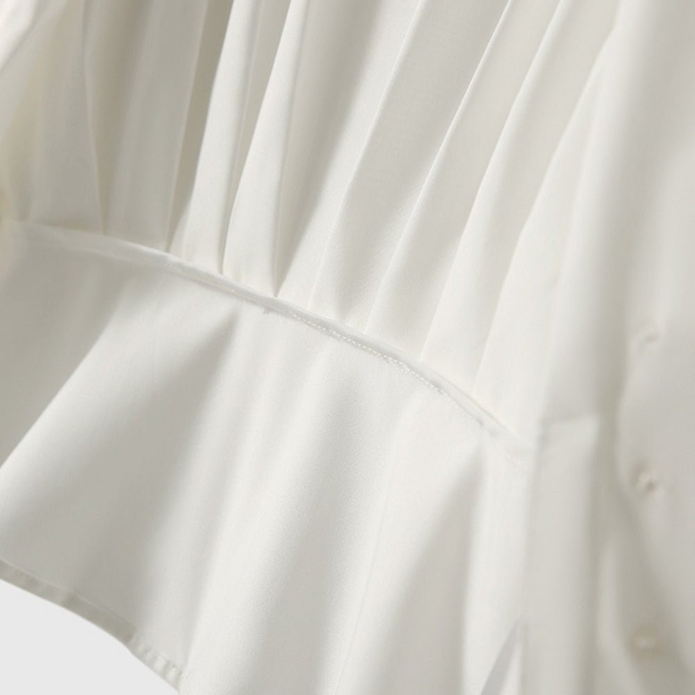 【着痩せ/通勤】ウエストマークレギュラーカラーブラウス [ミレジェネ]｜オフィスカジュアル レディース 通販【ミレジェネ】