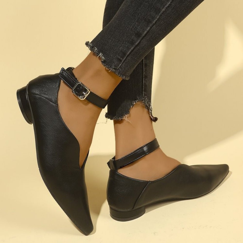 アンクルストラップポインテッドトゥパンプス｜オフィスカジュアル レディース 通販【ミレジェネ】