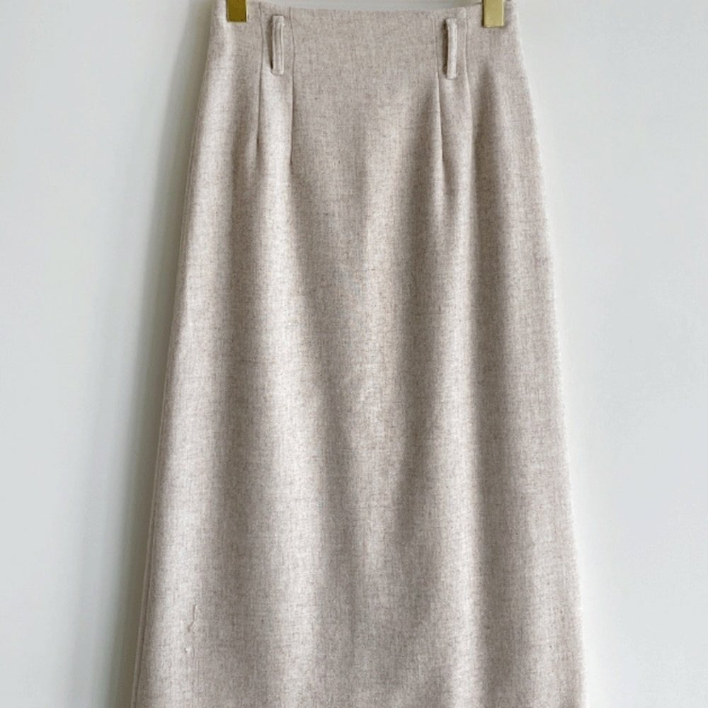 フロントスリットウールスカート｜オフィスカジュアル レディース 通販【ミレジェネ】