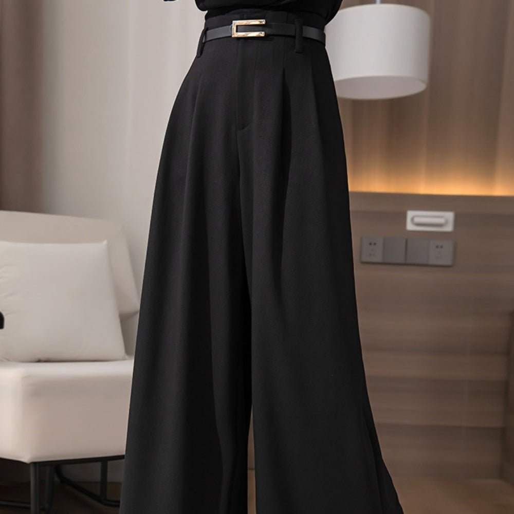 ハイウエストタック入りワイドパンツ｜オフィスカジュアル レディース 通販【ミレジェネ】