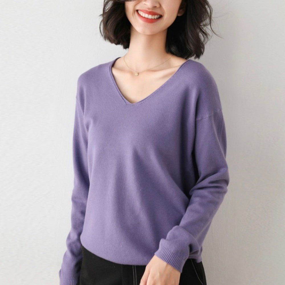 カシミヤ タッチネックセーター｜オフィスカジュアル レディース 通販【ミレジェネ】