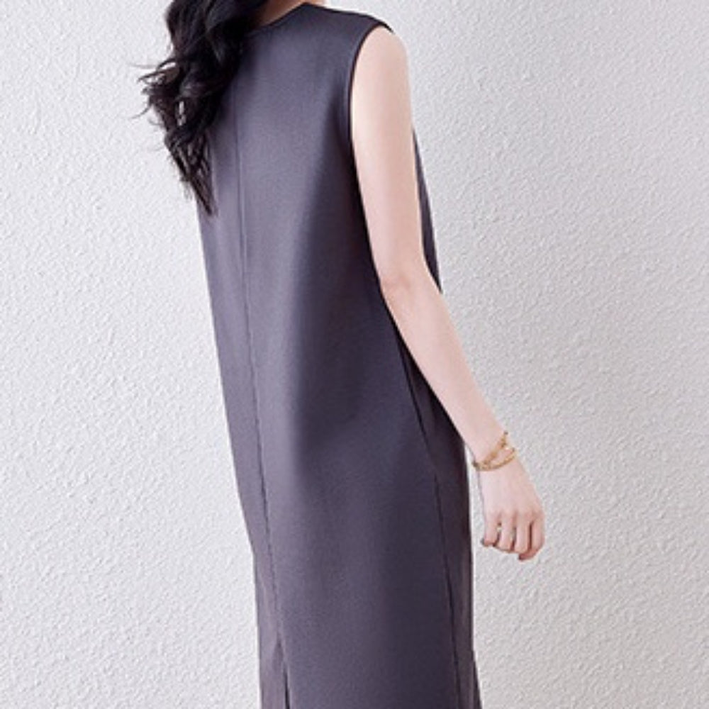 ラウンドネックベーシックワンピース｜オフィスカジュアル レディース 通販【ミレジェネ】