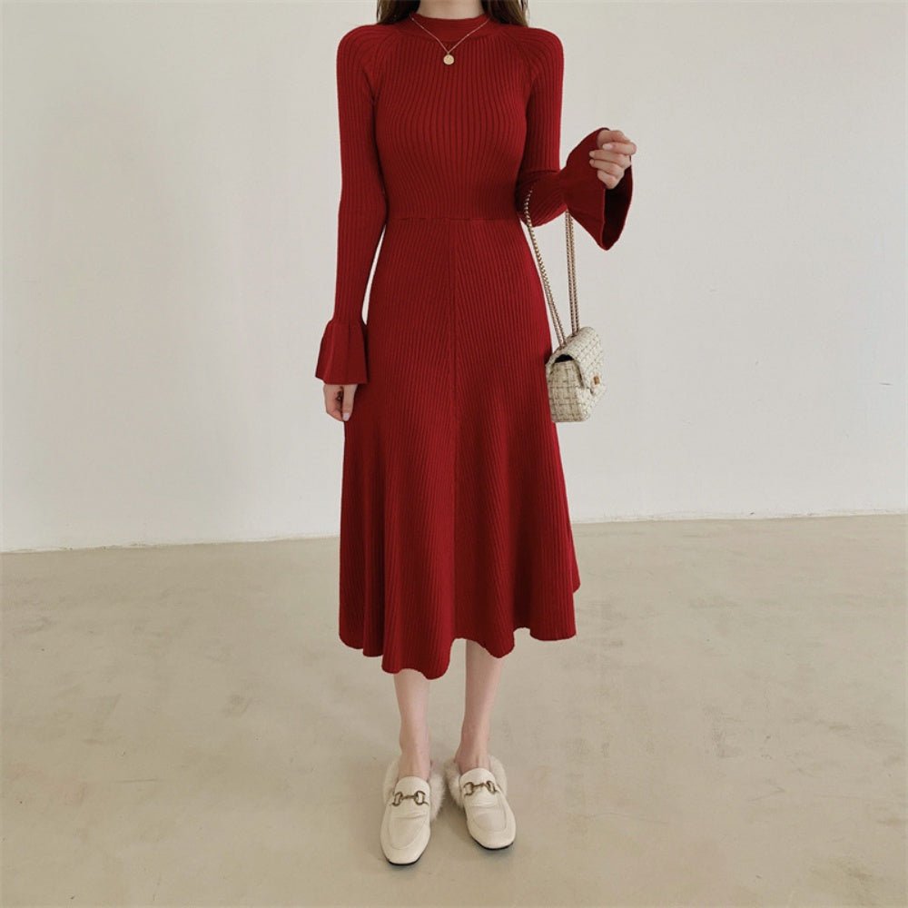 フレアスリーブニットワンピース｜オフィスカジュアル レディース 通販【ミレジェネ】