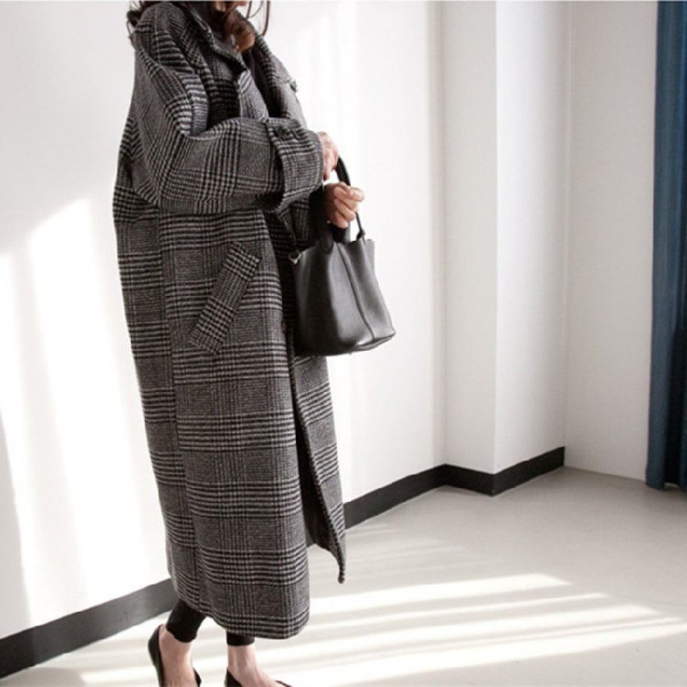 チェック柄ロングコート｜オフィスカジュアル レディース 通販【ミレジェネ】