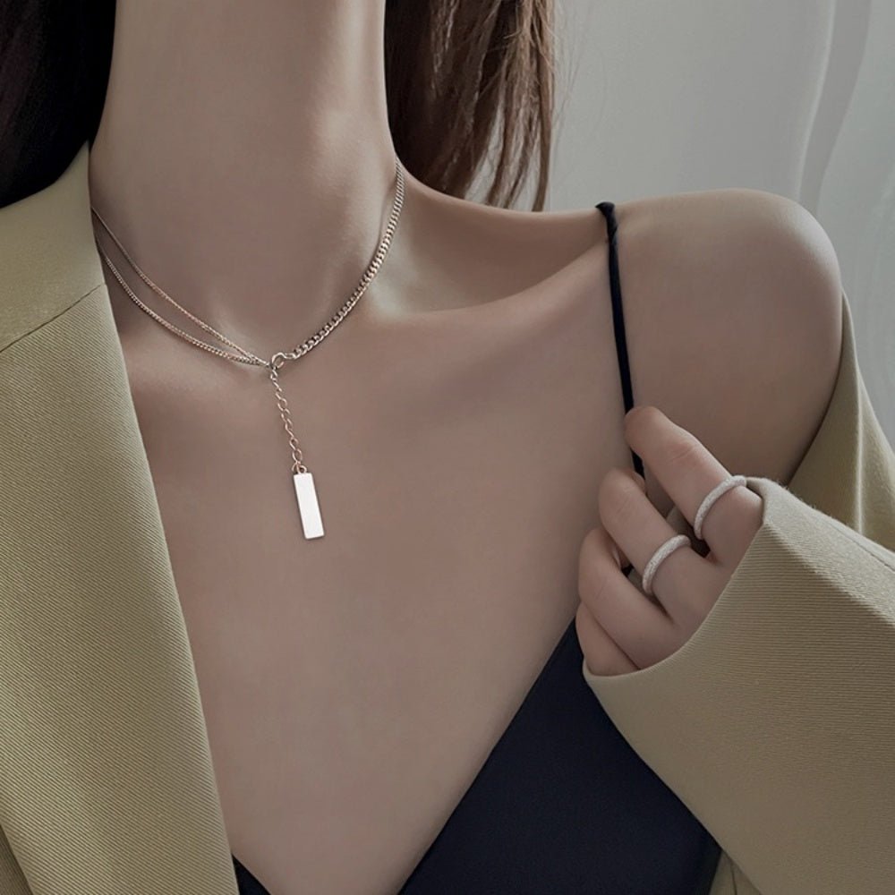 スクエアカットチェーンチョーカー｜オフィスカジュアル レディース 通販【ミレジェネ】