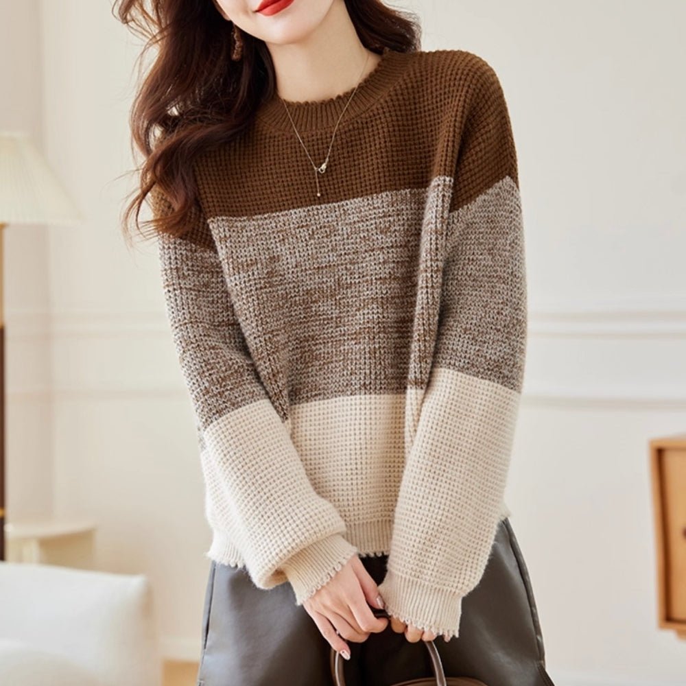 グラデーションデザインニット｜オフィスカジュアル レディース 通販【ミレジェネ】