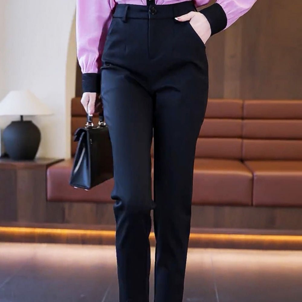 裾スリット入りストレートパンツ｜オフィスカジュアル レディース 通販【ミレジェネ】