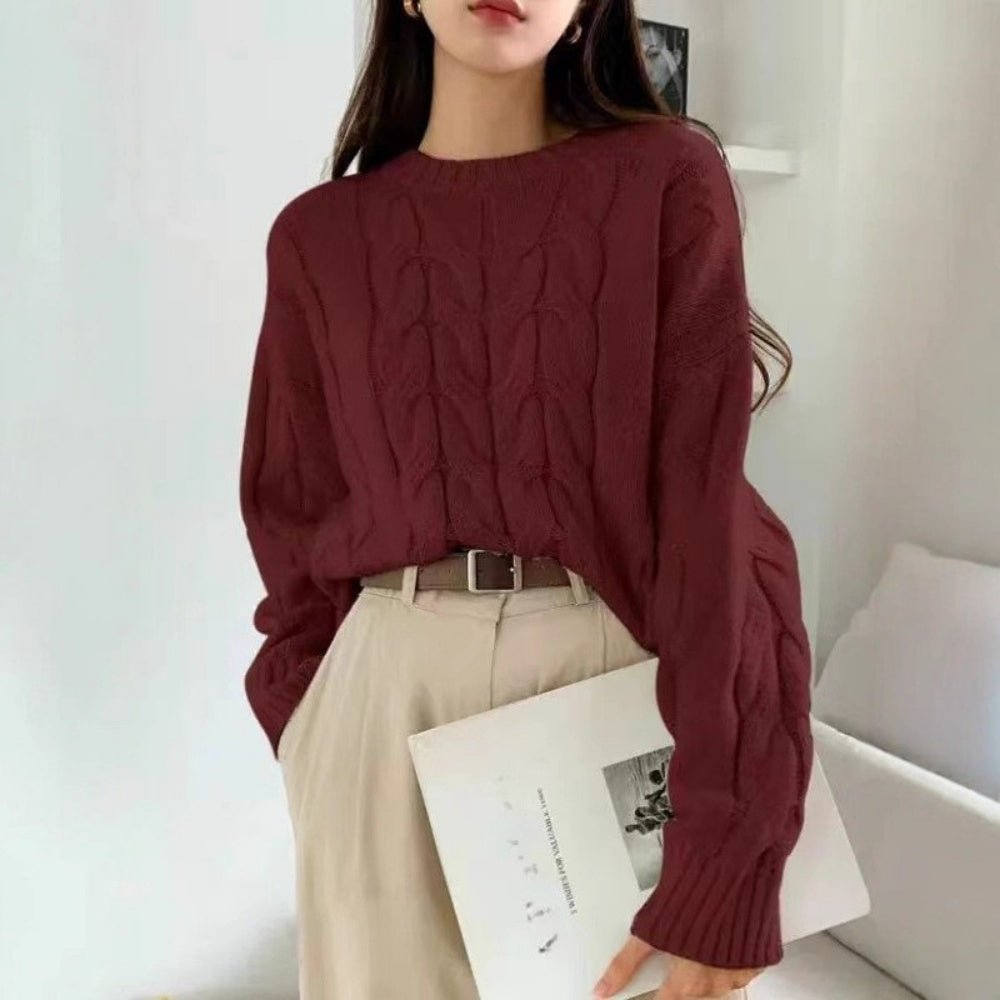 ケーブル編みゆったりニット｜オフィスカジュアル レディース 通販【ミレジェネ】