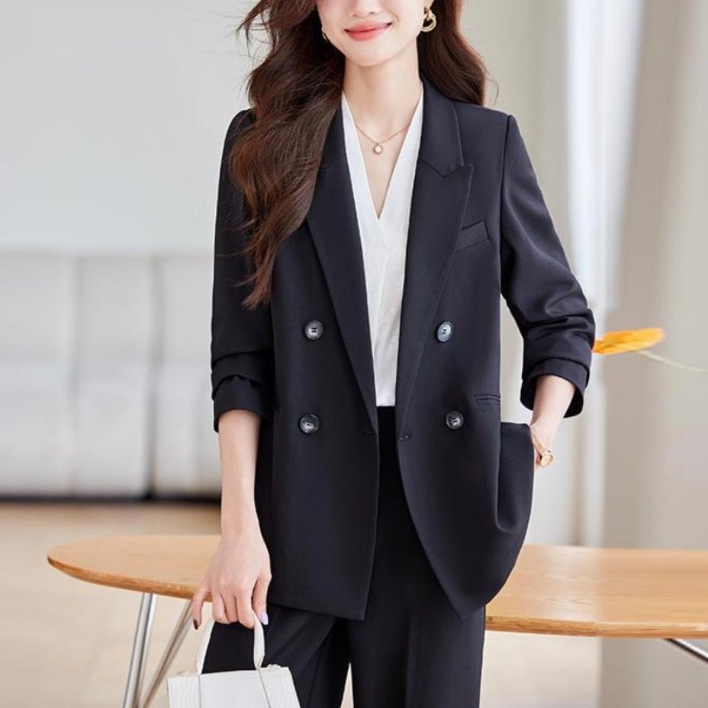 ロングテーラードジャケット・ストレートパンツセットアップ｜オフィスカジュアル レディース 通販【ミレジェネ】