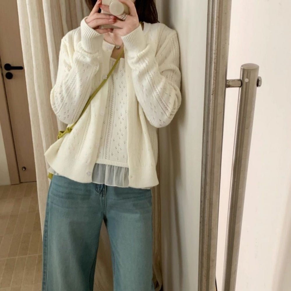 シアーフリルヘムニットアンサンブル｜オフィスカジュアル レディース 通販【ミレジェネ】