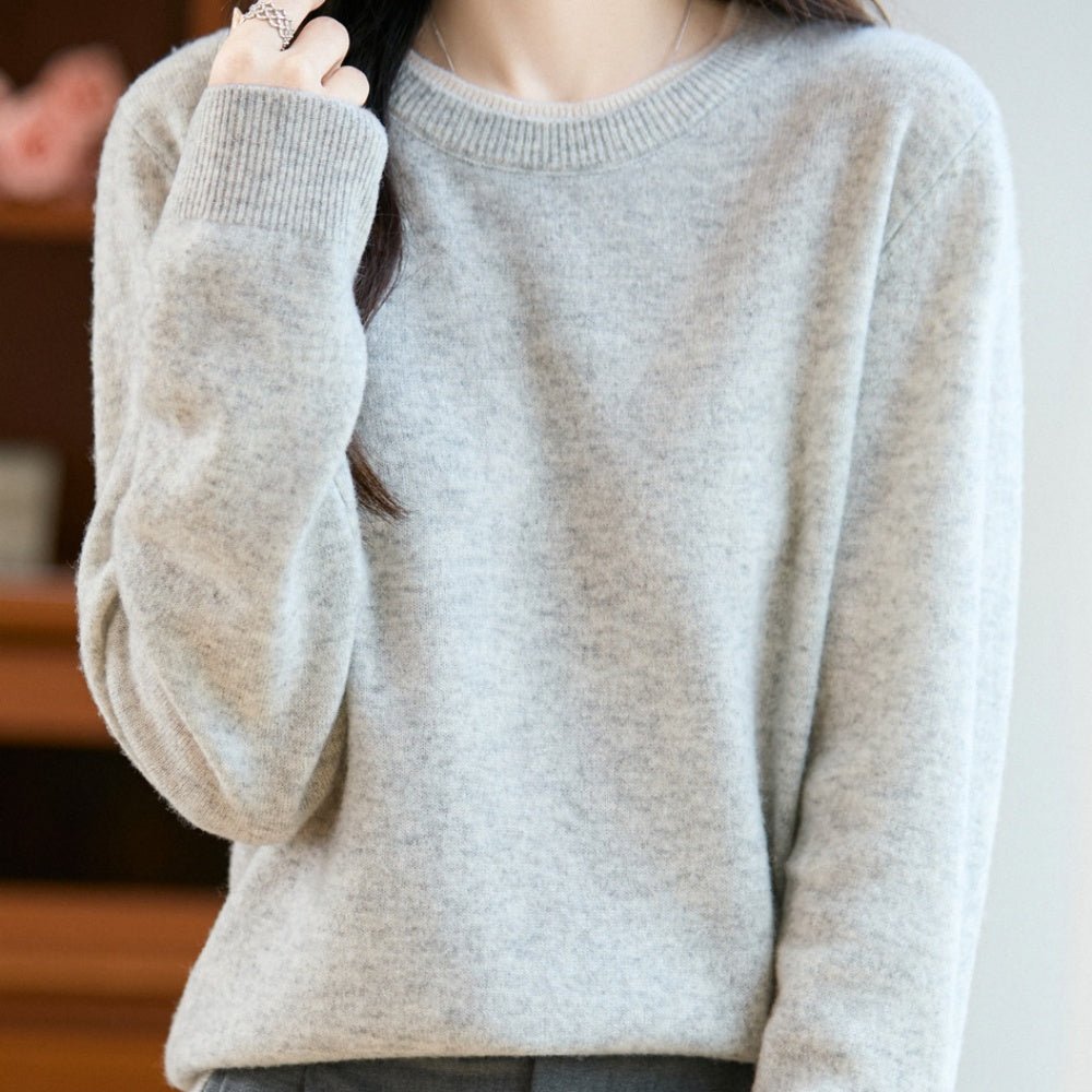 首元バイカラーニット｜オフィスカジュアル レディース 通販【ミレジェネ】