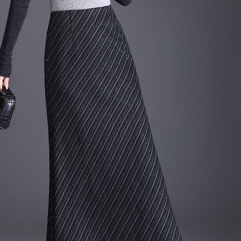 斜めストライプマーメイドスカート｜オフィスカジュアル レディース 通販【ミレジェネ】