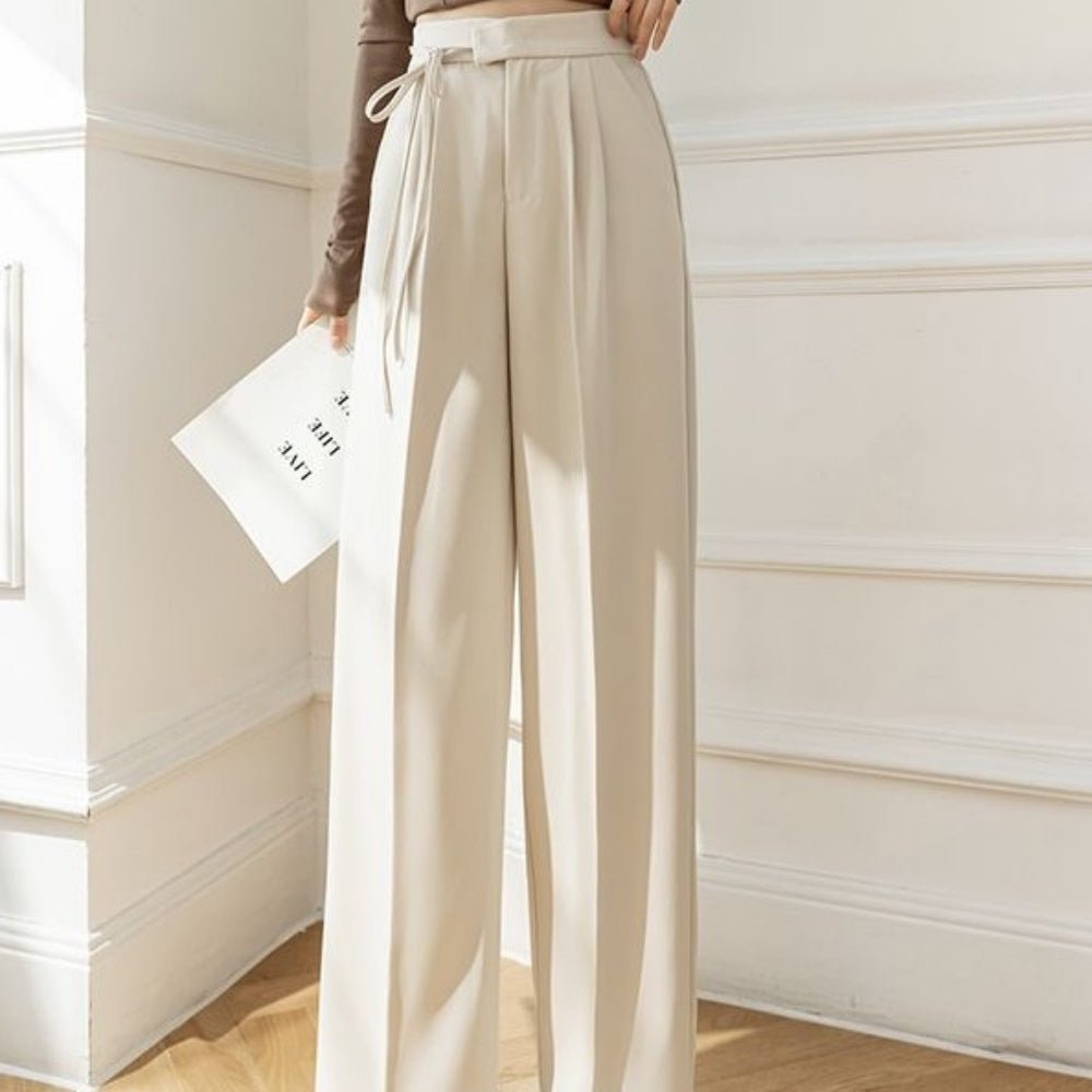 サイドリボンスラックスパンツ｜オフィスカジュアル レディース 通販【ミレジェネ】