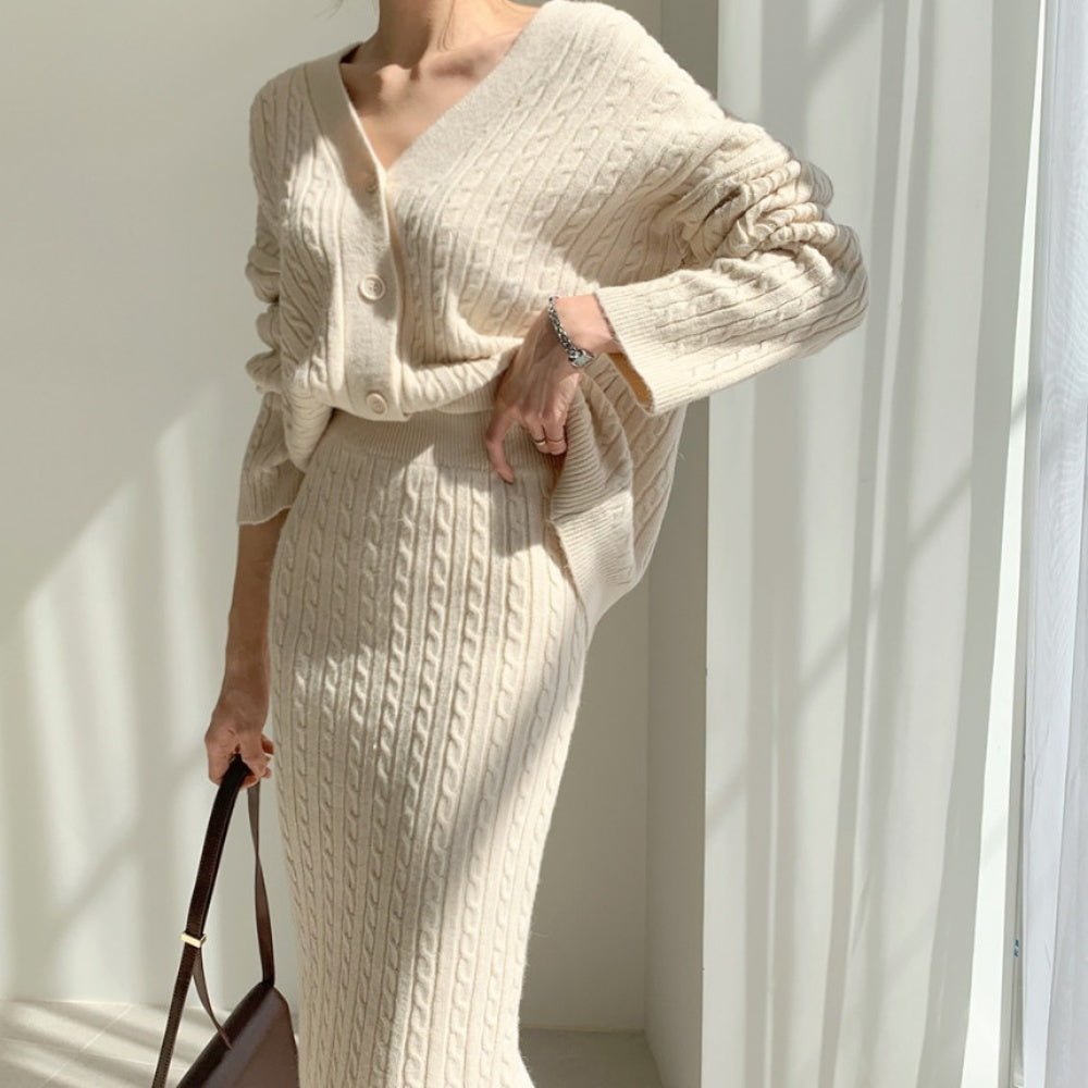 ケーブルニットセットアップ｜オフィスカジュアル レディース 通販【ミレジェネ】