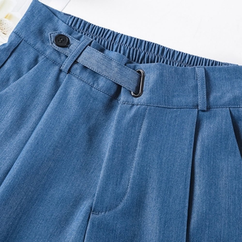 テンセルデニムストレートパンツ｜オフィスカジュアル レディース 通販【ミレジェネ】