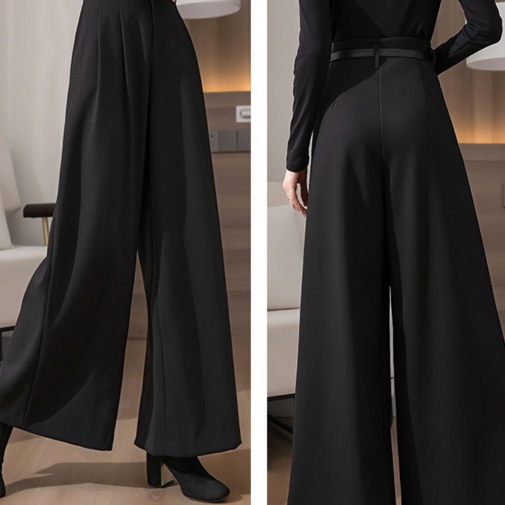 ハイウエストタック入りワイドパンツ｜オフィスカジュアル レディース 通販【ミレジェネ】