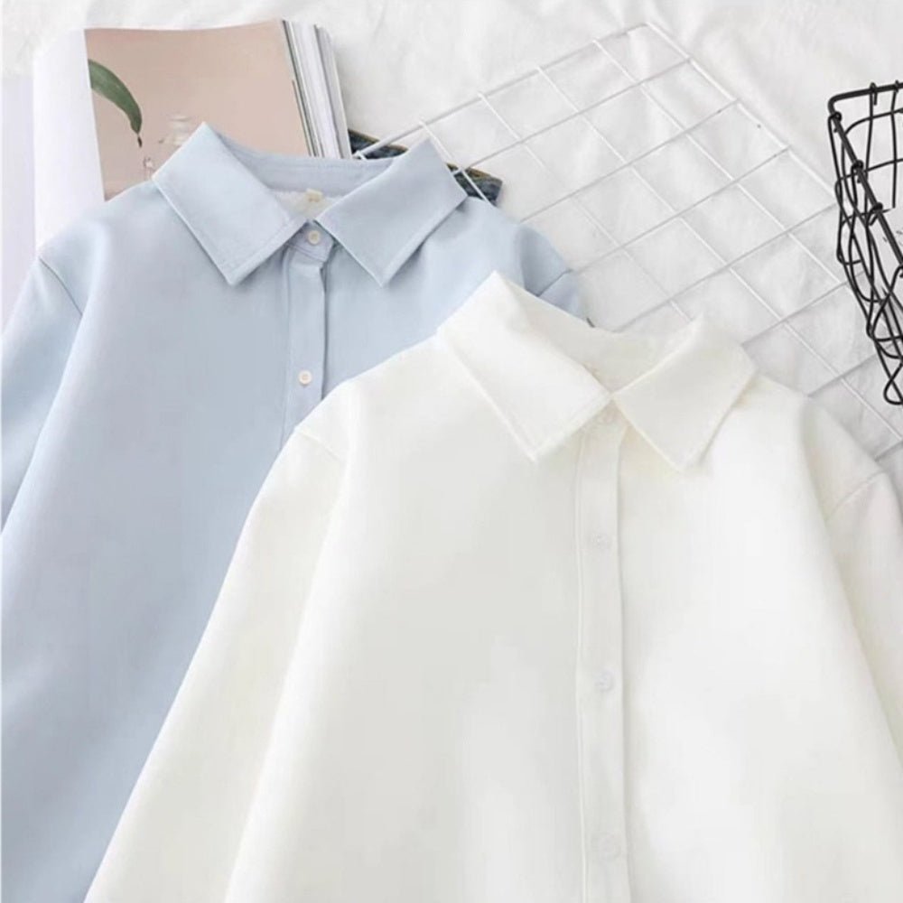 裏起毛レギュラーカラーシャツ｜オフィスカジュアル レディース 通販【ミレジェネ】