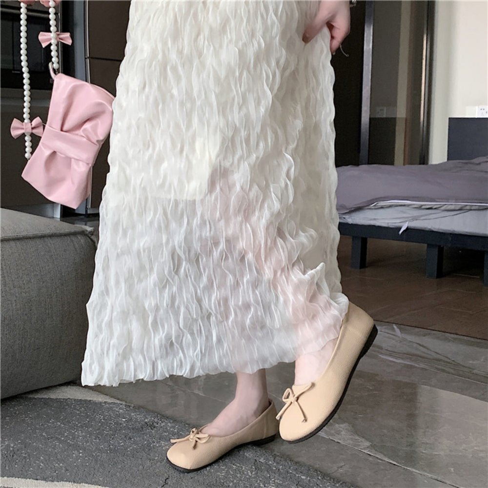 ウェーブプリーツシフォンマキシスカート｜オフィスカジュアル レディース 通販【ミレジェネ】