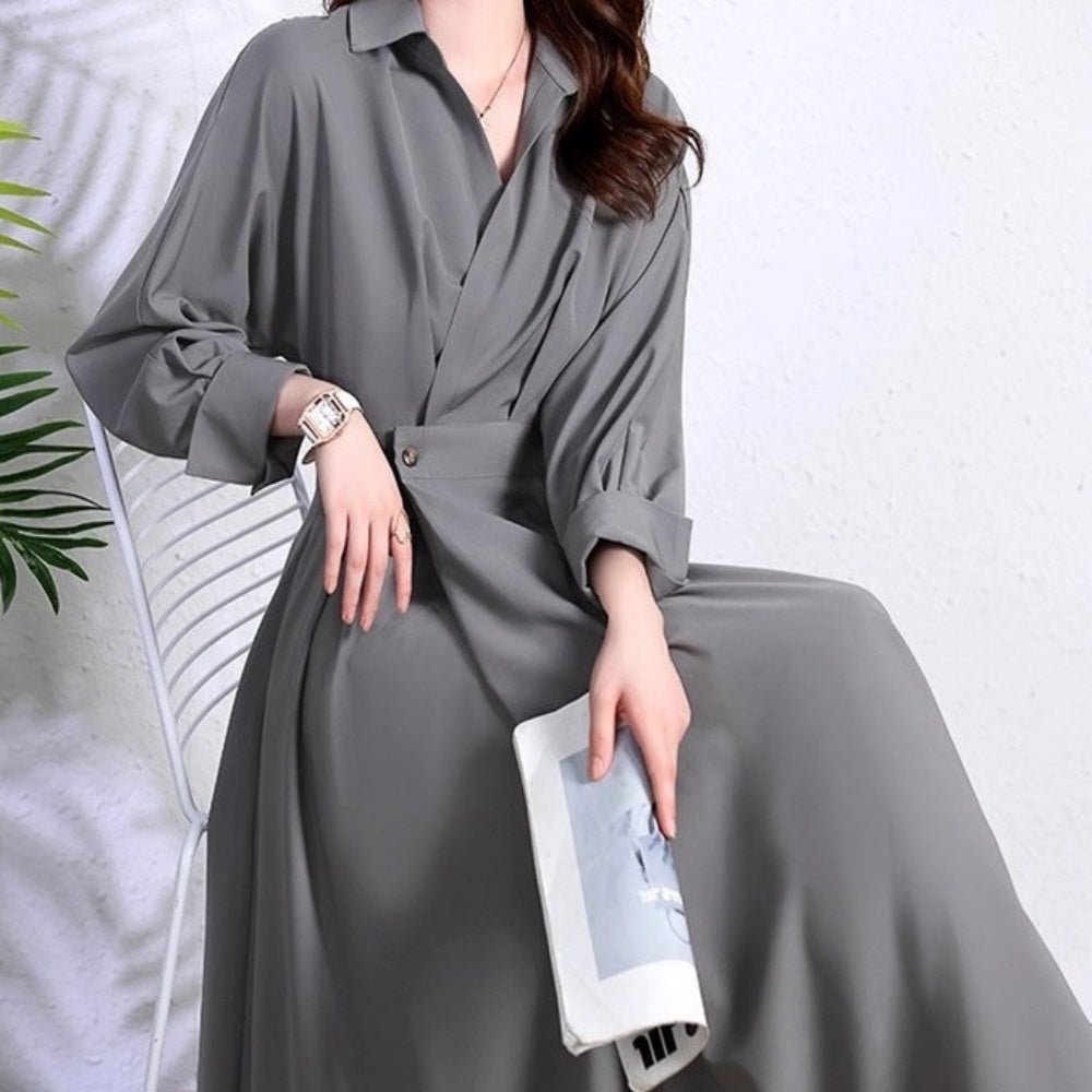 カシュクールロングワンピース｜オフィスカジュアル レディース 通販【ミレジェネ】