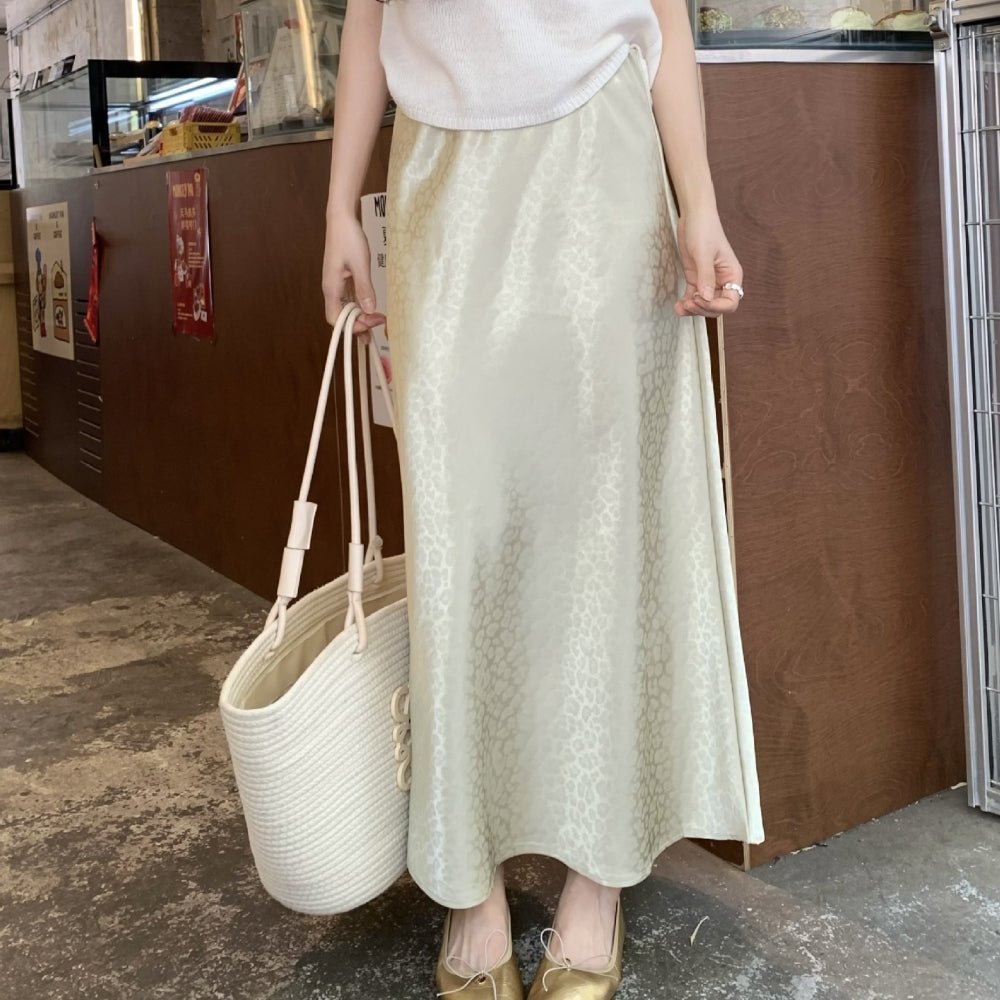 レオパ柄サテンマーメイドスカート｜オフィスカジュアル レディース 通販【ミレジェネ】