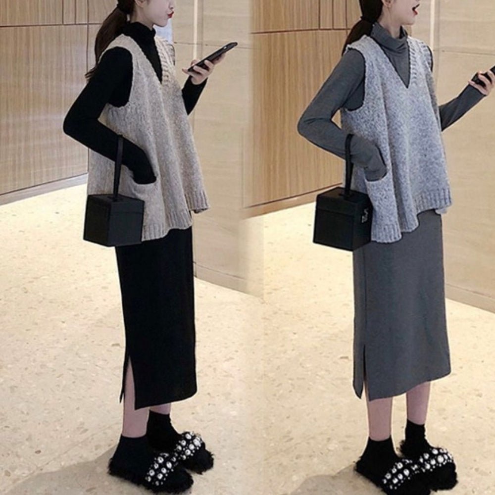 ベストセットニットワンピース｜オフィスカジュアル レディース 通販【ミレジェネ】