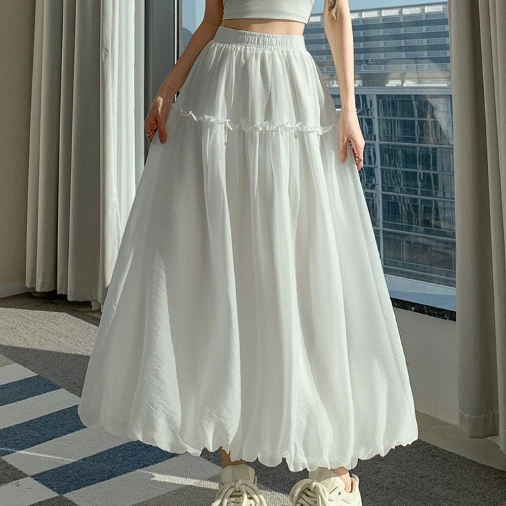 シフォンマキシバルーンスカート｜オフィスカジュアル レディース 通販【ミレジェネ】