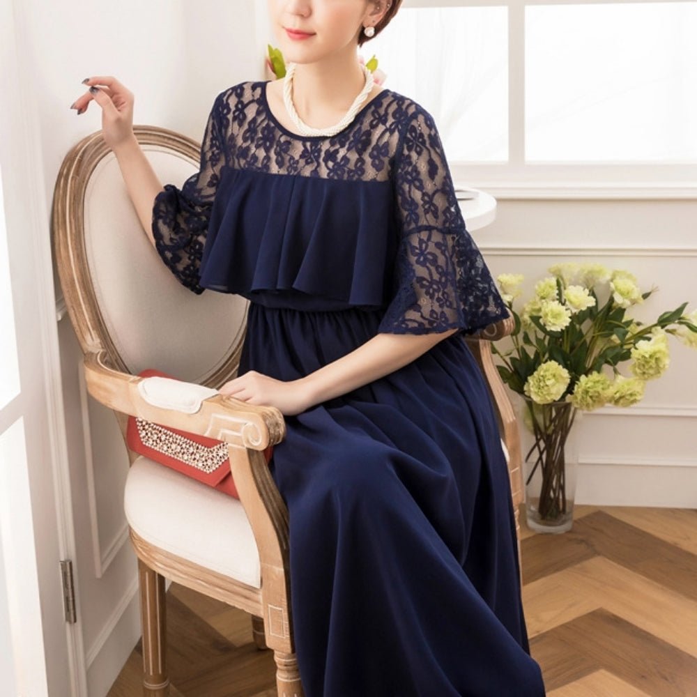 レース切り替えワンピース｜オフィスカジュアル レディース 通販【ミレジェネ】