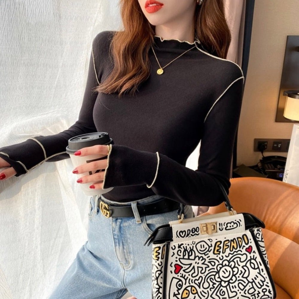 配色メロートップス｜オフィスカジュアル レディース 通販【ミレジェネ】