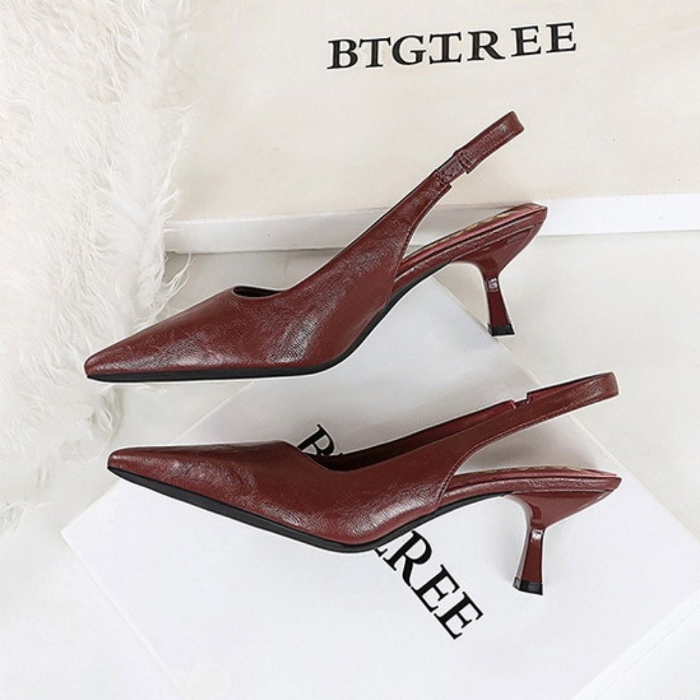 ポインテッドスリングバックパンプス｜オフィスカジュアル レディース 通販【ミレジェネ】