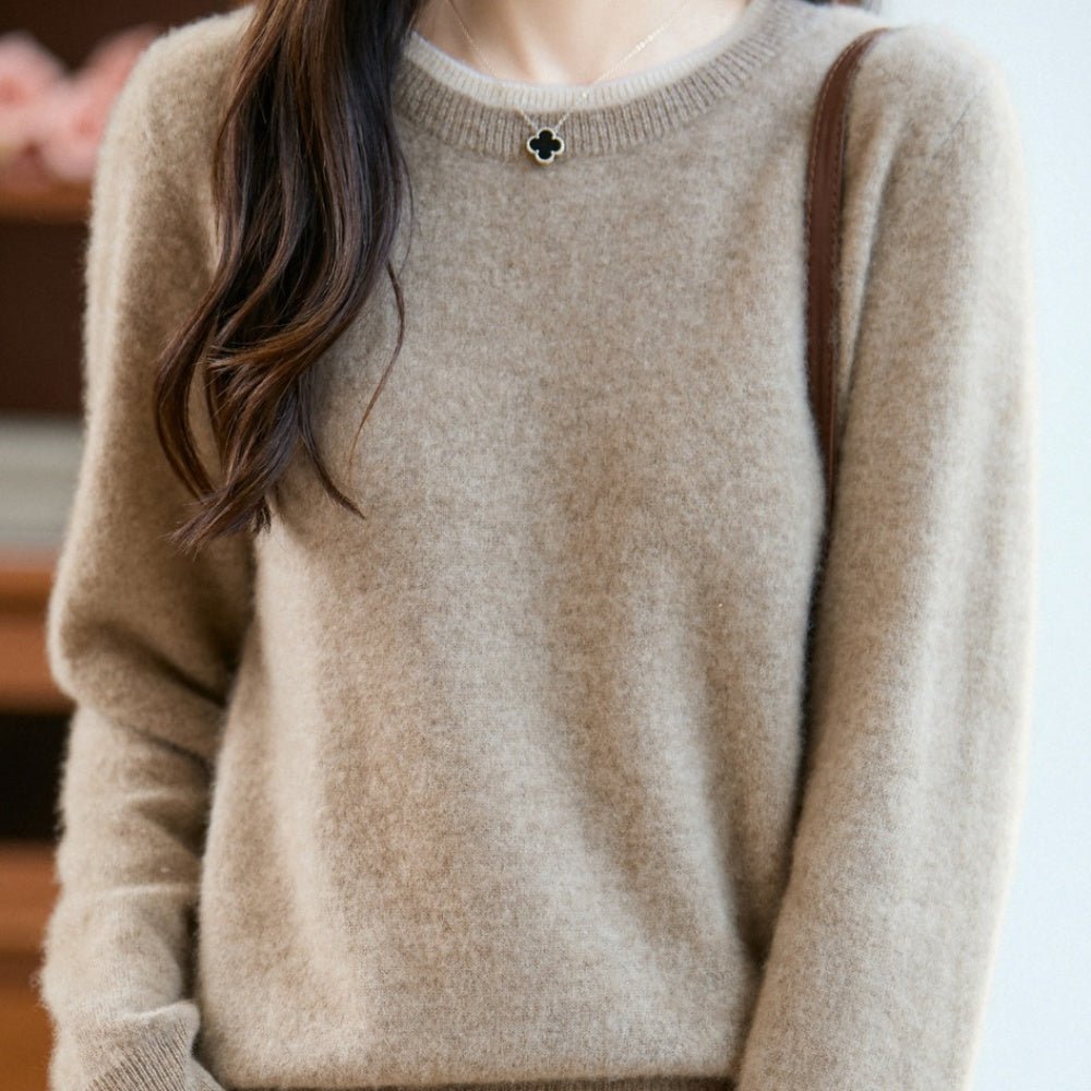 首元バイカラーニット｜オフィスカジュアル レディース 通販【ミレジェネ】