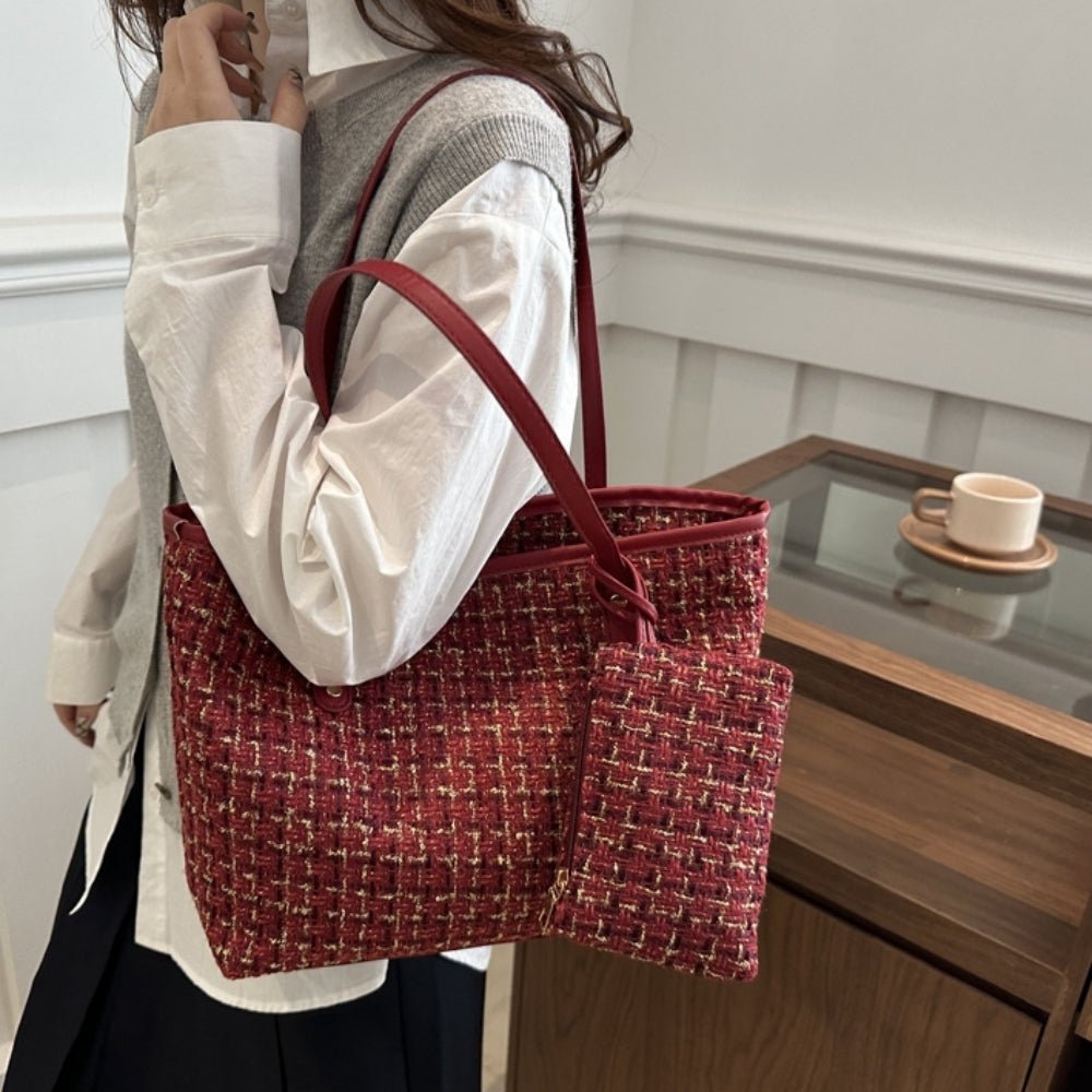 ツイードビッグトートバッグ｜オフィスカジュアル レディース 通販【ミレジェネ】