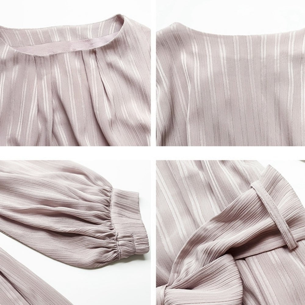 パフスリーブエレガントワンピース｜オフィスカジュアル レディース 通販【ミレジェネ】