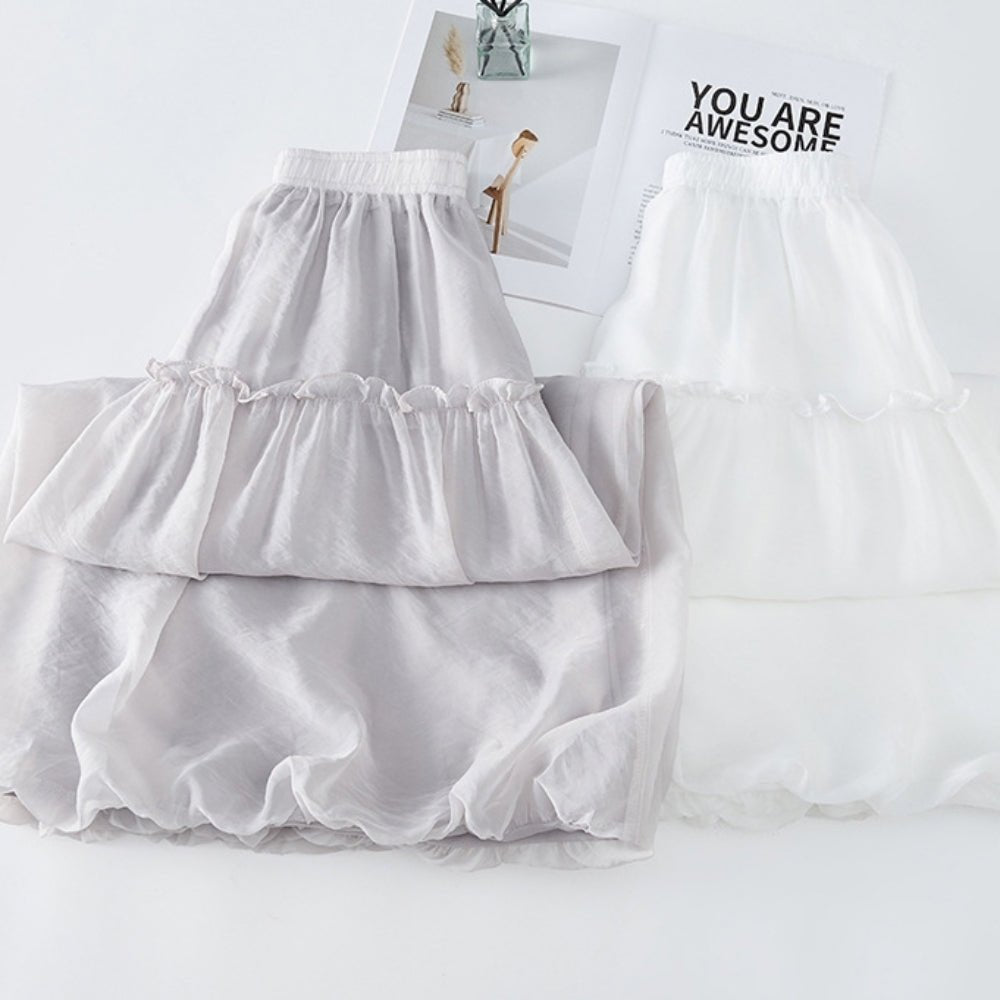 シフォンマキシバルーンスカート｜オフィスカジュアル レディース 通販【ミレジェネ】