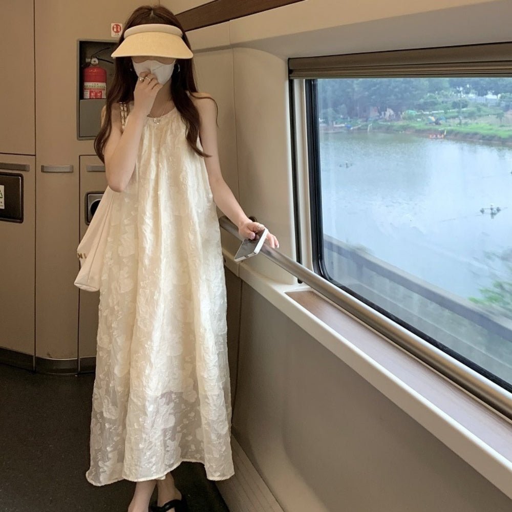 花柄ホルターネックワンピース｜オフィスカジュアル レディース 通販【ミレジェネ】