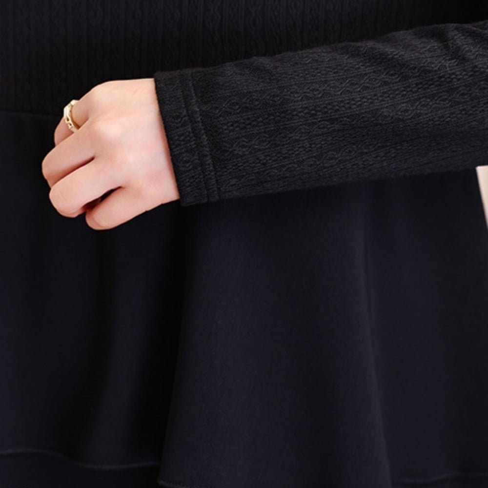 フリル襟ティアードワンピース｜オフィスカジュアル レディース 通販【ミレジェネ】