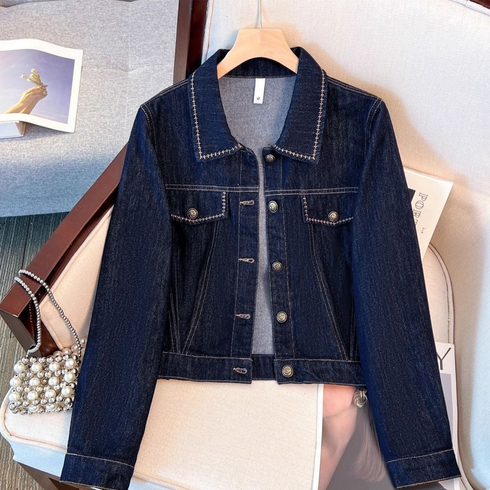 ステッチアクセントデニムジャケット｜オフィスカジュアル レディース 通販【ミレジェネ】
