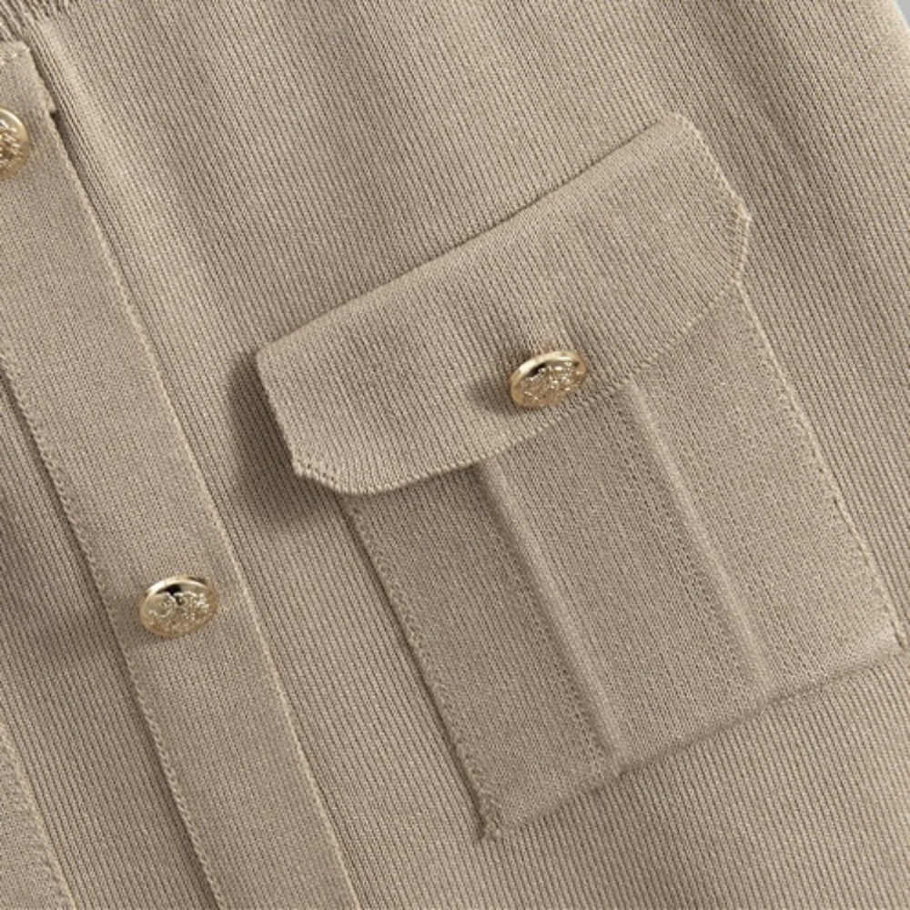 金釦アクセントニットアップ｜オフィスカジュアル レディース 通販【ミレジェネ】