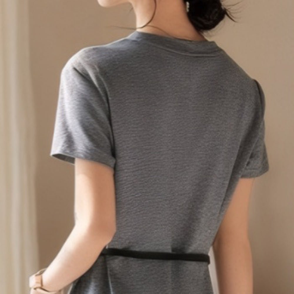 ウエストベルト付ワンピース｜オフィスカジュアル レディース 通販【ミレジェネ】