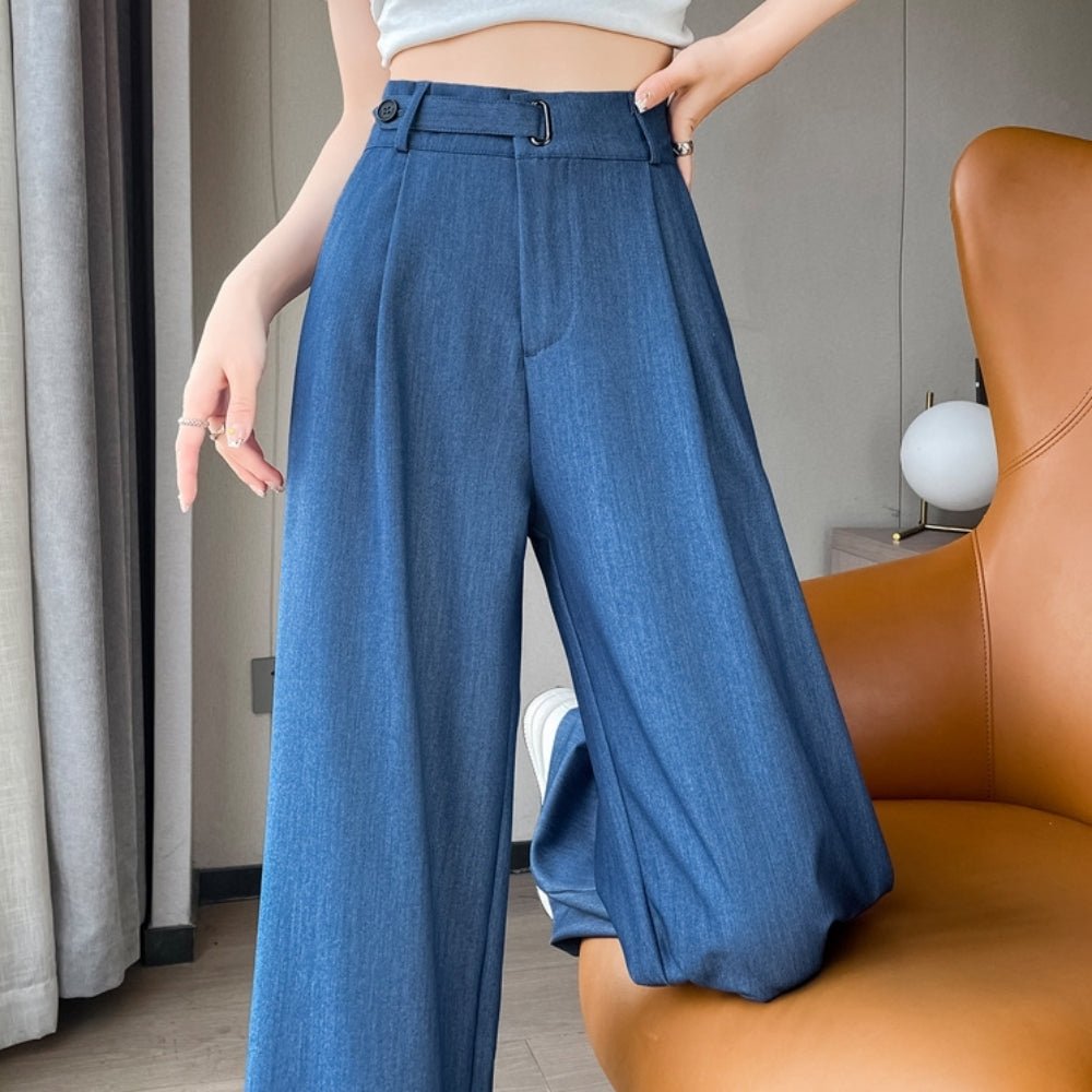 テンセルデニムストレートパンツ｜オフィスカジュアル レディース 通販【ミレジェネ】