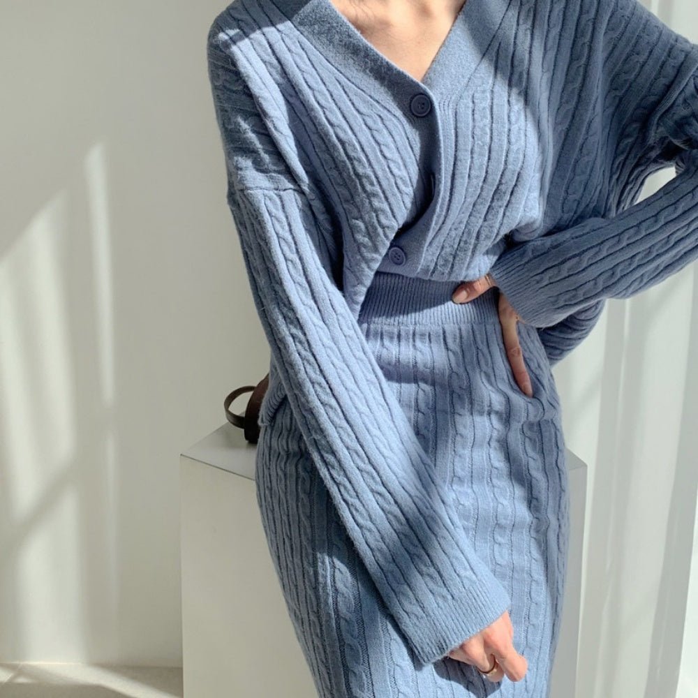 ケーブルニットセットアップ｜オフィスカジュアル レディース 通販【ミレジェネ】