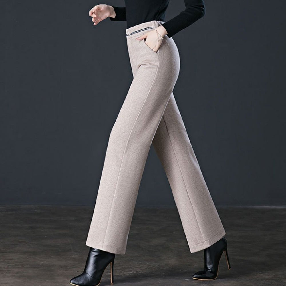 ツイード風ストレートパンツ｜オフィスカジュアル レディース 通販