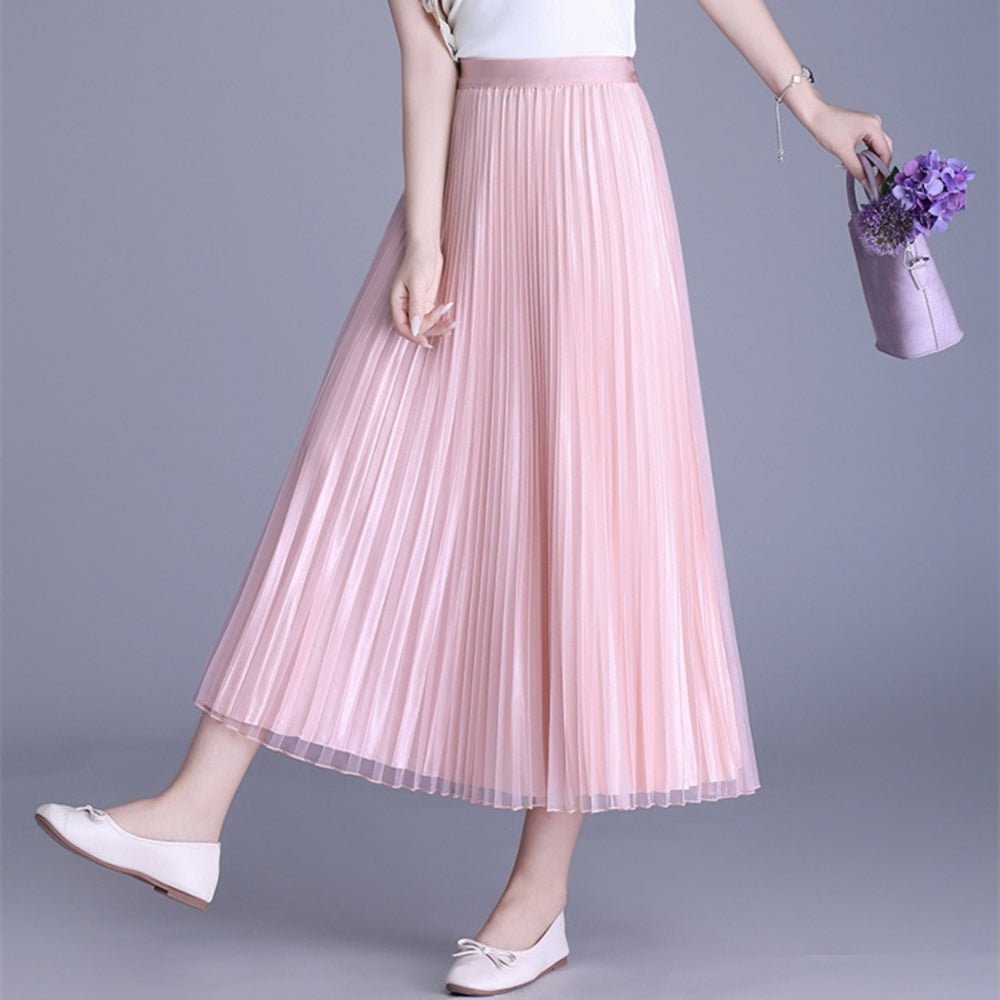 ミモレ丈シフォンプリーツスカート｜オフィスカジュアル レディース 通販【ミレジェネ】